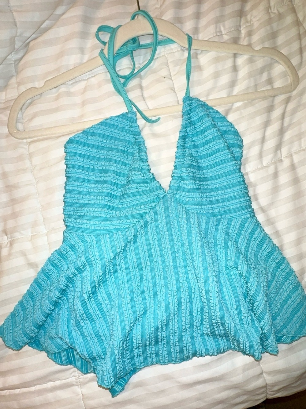 Turquoise Halter Going Out Top
